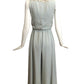 1960's AS IS  Blue Beaded Crepe Jumpsuit, Size 2