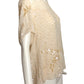ESCADA- 1990s Ivory Beaded Chiffon Top, Size 14