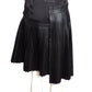 MM6 MARGIELA- 2018 Black Faux Leather Pleated Skirt, Size 12