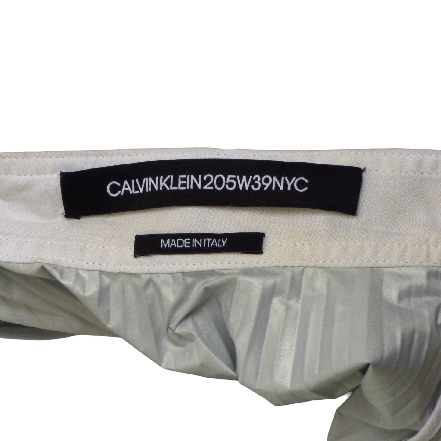 CALVINKLEIN305W39NYC-Silver Accordion Pleat Skirt, Size-8