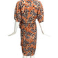 1980s Silk Print Wrap Dress, Size 10