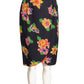 EMANUEL UNGARO- 1980s Floral Print Silk Skirt, Size-6