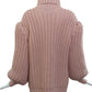 FENDI-2021 Pink Wool Turtleneck Sweater, Size-6