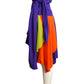 1980s Multi Color Handkerchief Skirt, Size 6