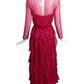 BILL BLASS- 1970s Pink Polka Dot Dress, Size 2
