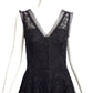 1940s Black Lace Evening Gown, Size-4