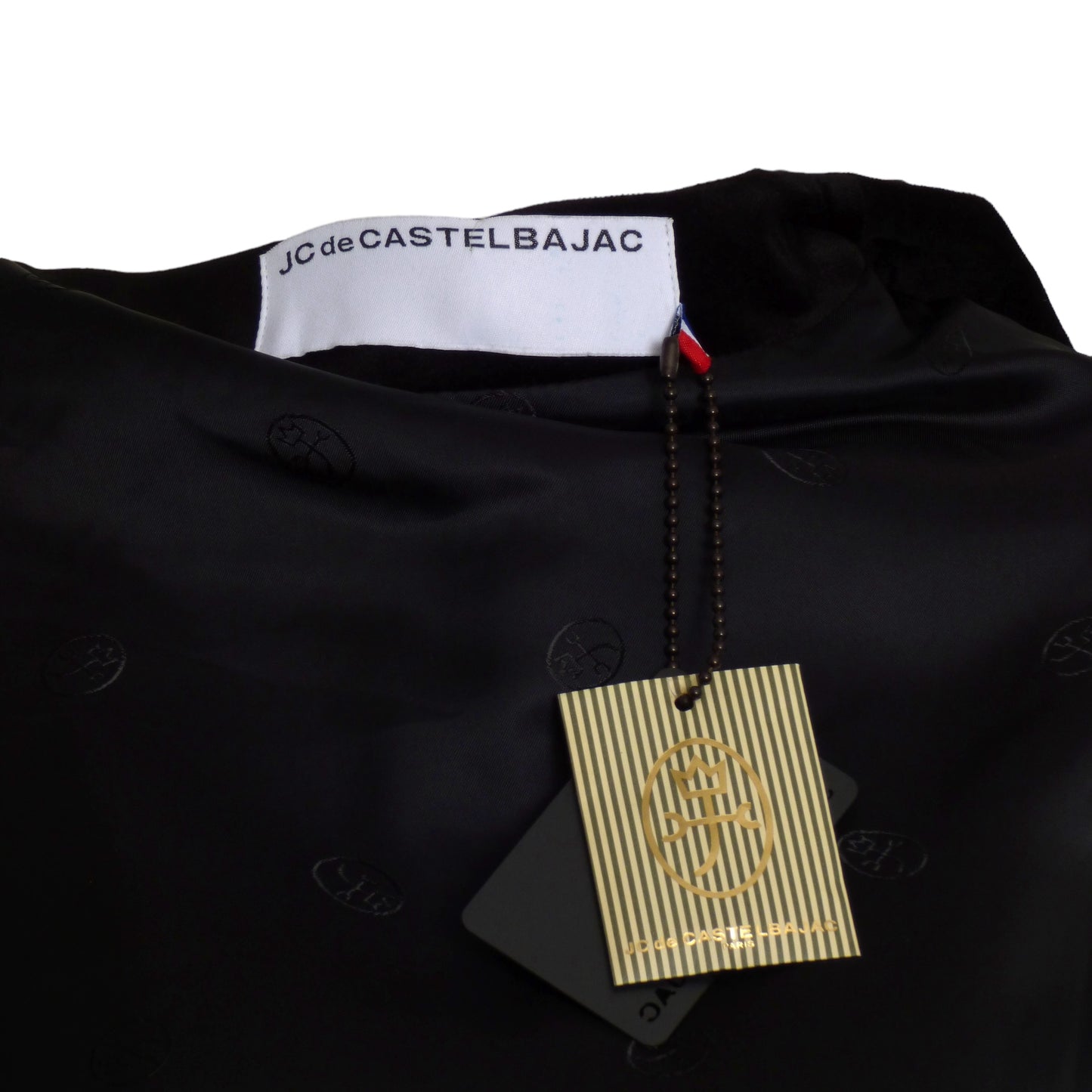 JC de CASTELBAJAC-NWT Jeweled Leather & Velvet Blazer, Size-6