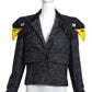 JC de CASTELBAJAC- NWT Black Wool Raven Jacket, Size 6