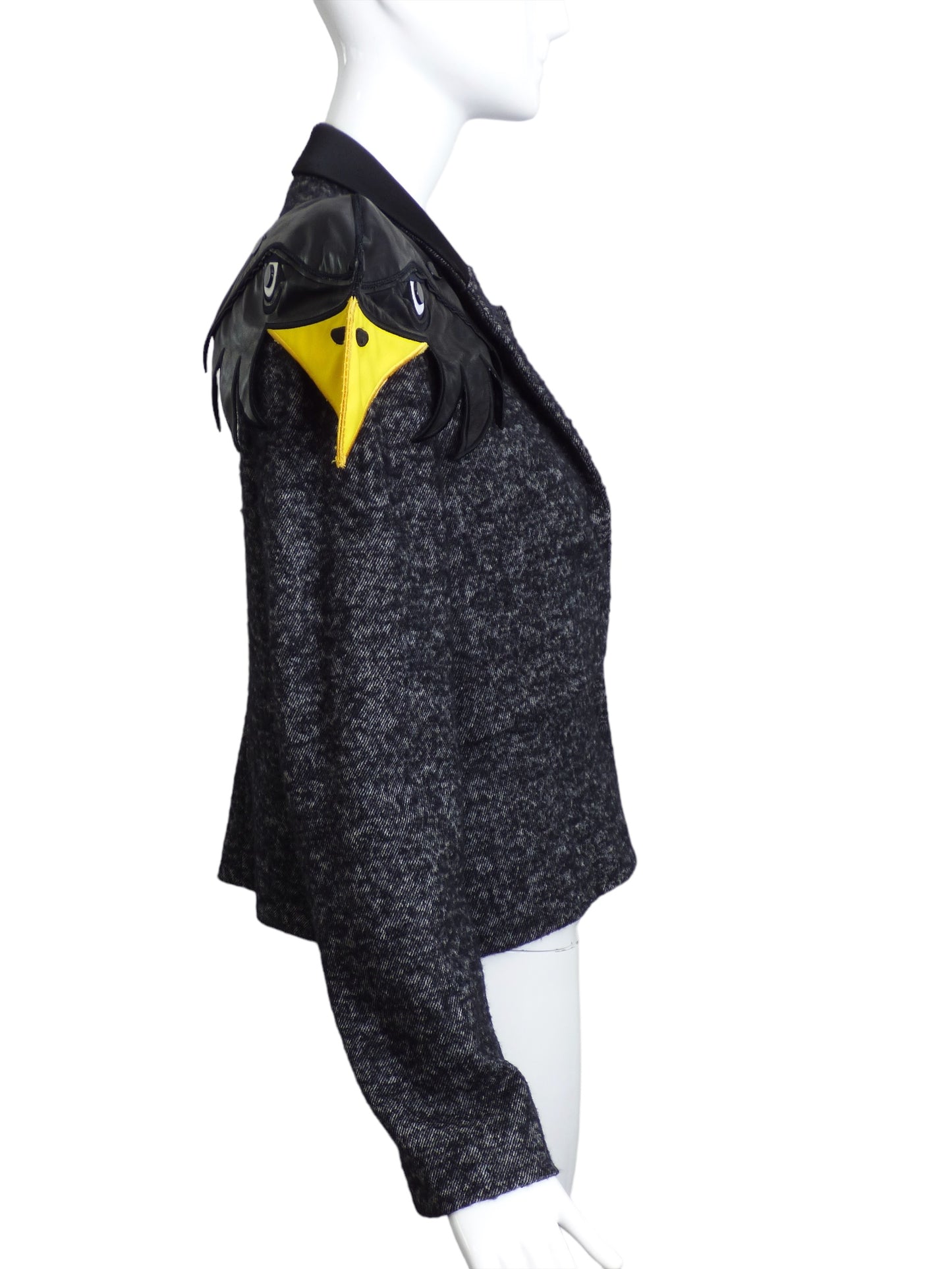 JC de CASTELBAJAC- NWT Black Wool Raven Jacket, Size 6