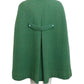 1960s Green Wool Cape, One Size
