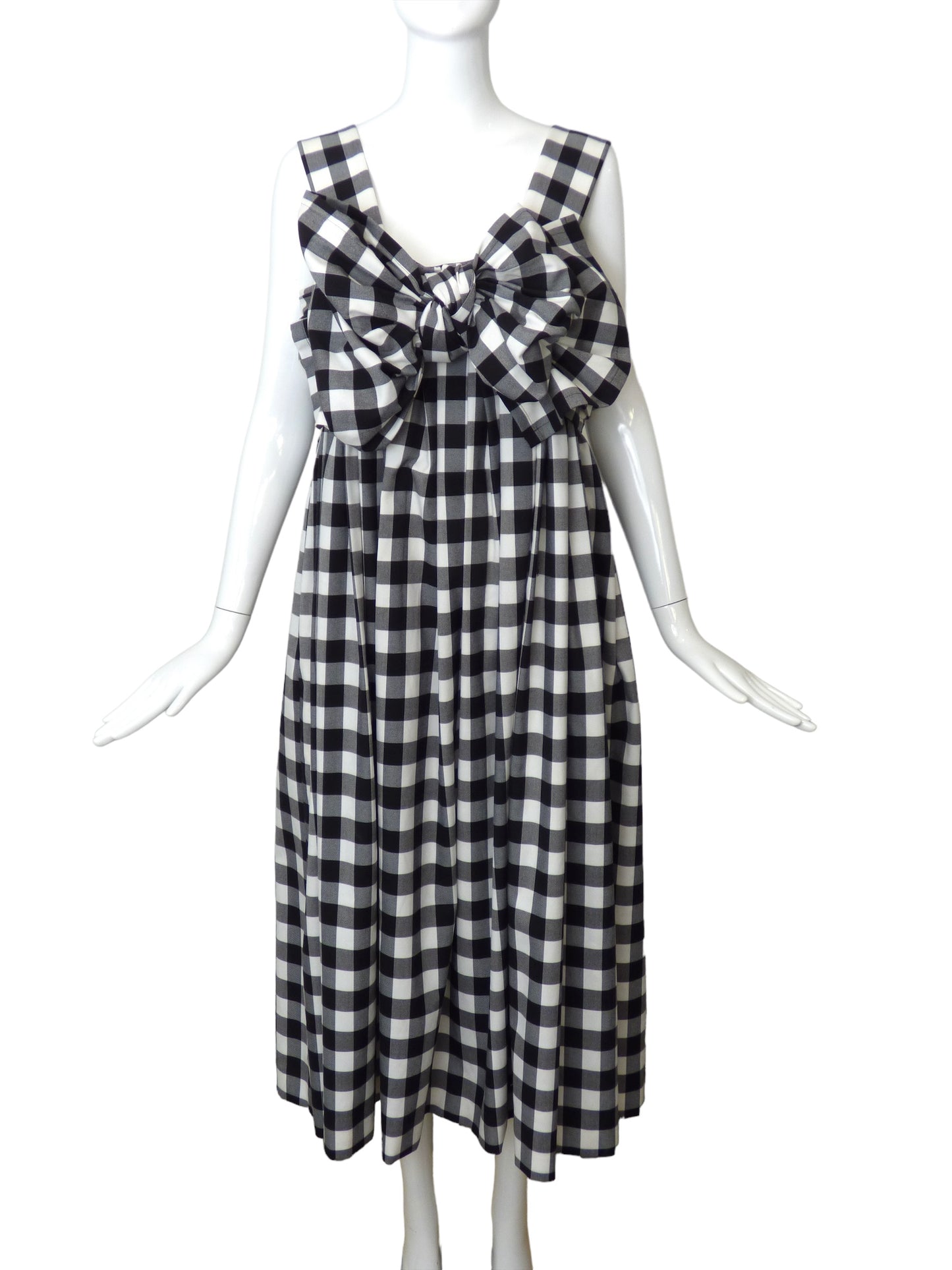 COMME DES GARCONS- 2022 Cotton Check Dress, Size 8