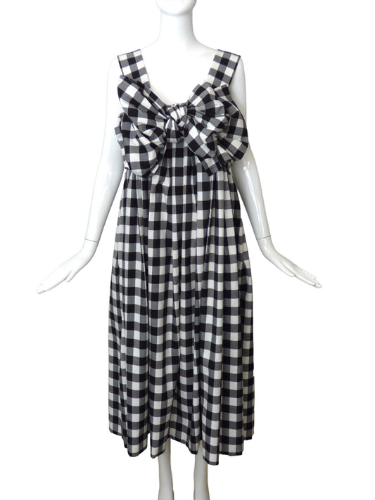 COMME DES GARCONS- 2022 Cotton Check Dress, Size 8