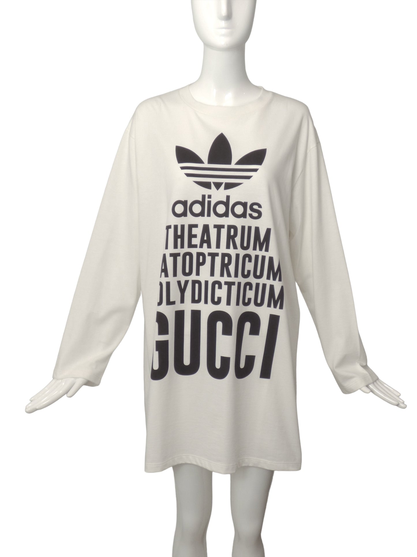 GUCCI x ADIDAS- 2022 NWT White Cotton T-Shirt Dress, Size XSmall