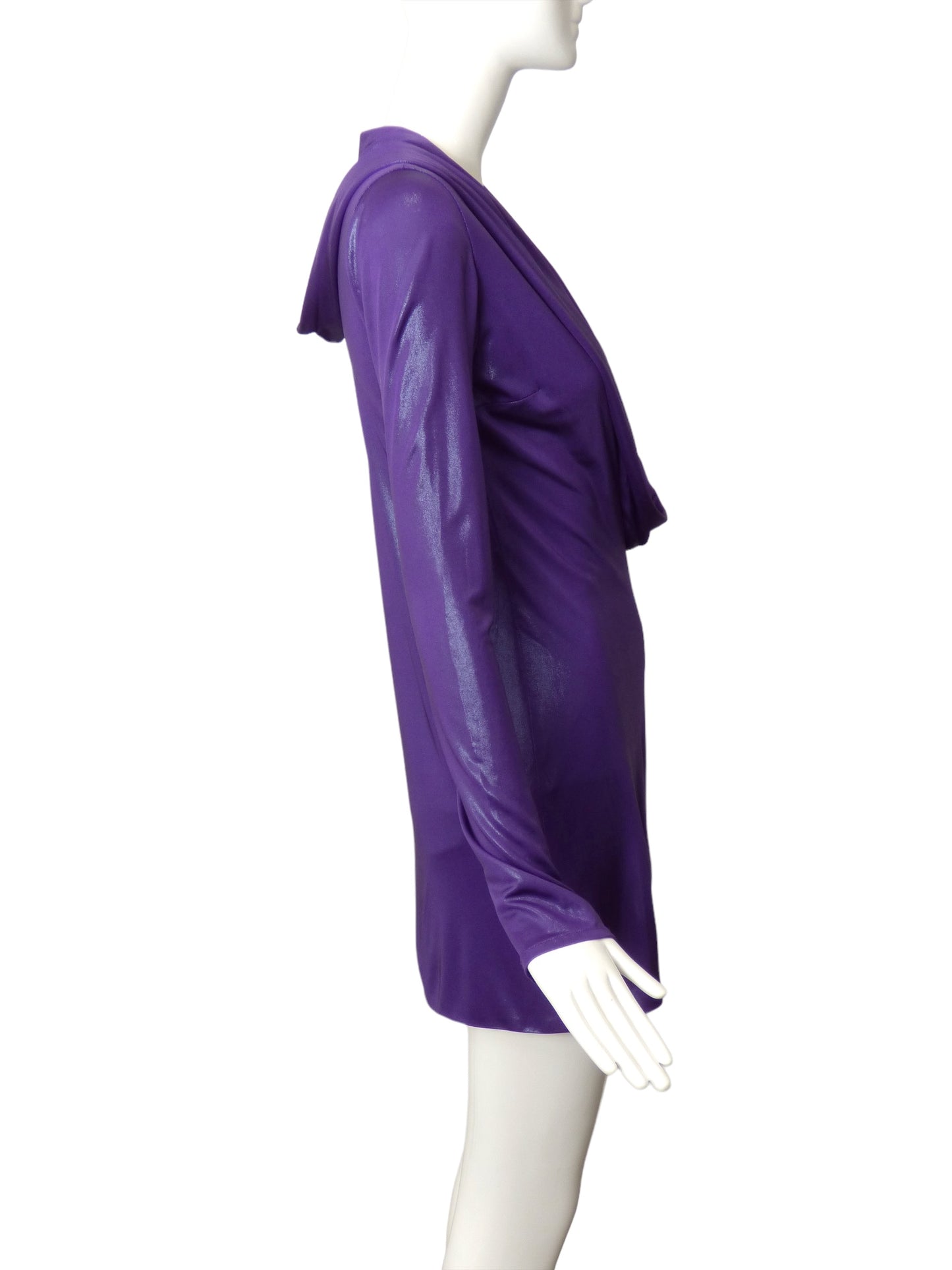 VERSACE- NWT 2023 Purple Hoodie Mini Dress Size 2