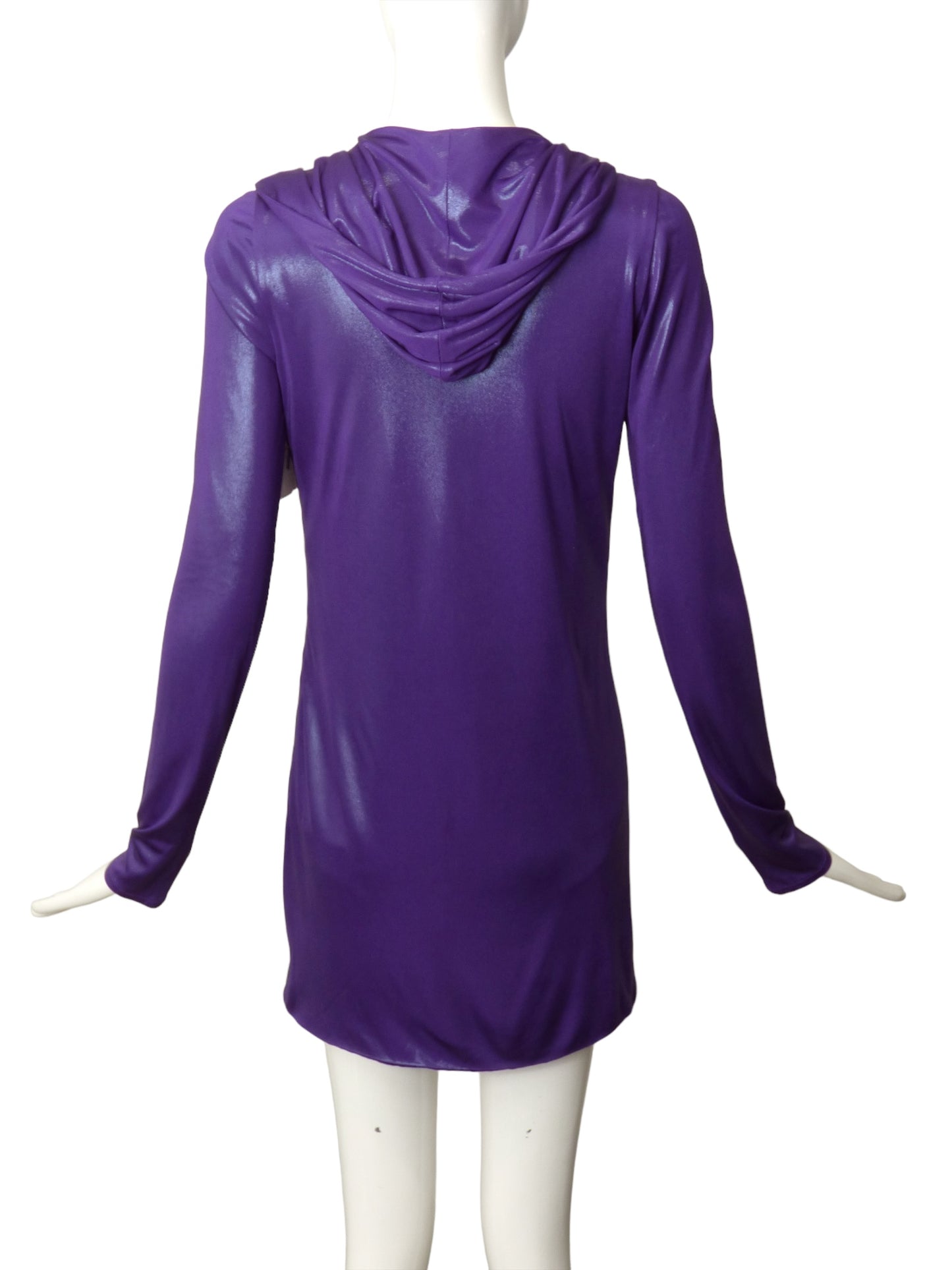 VERSACE- NWT 2023 Purple Hoodie Mini Dress Size 2