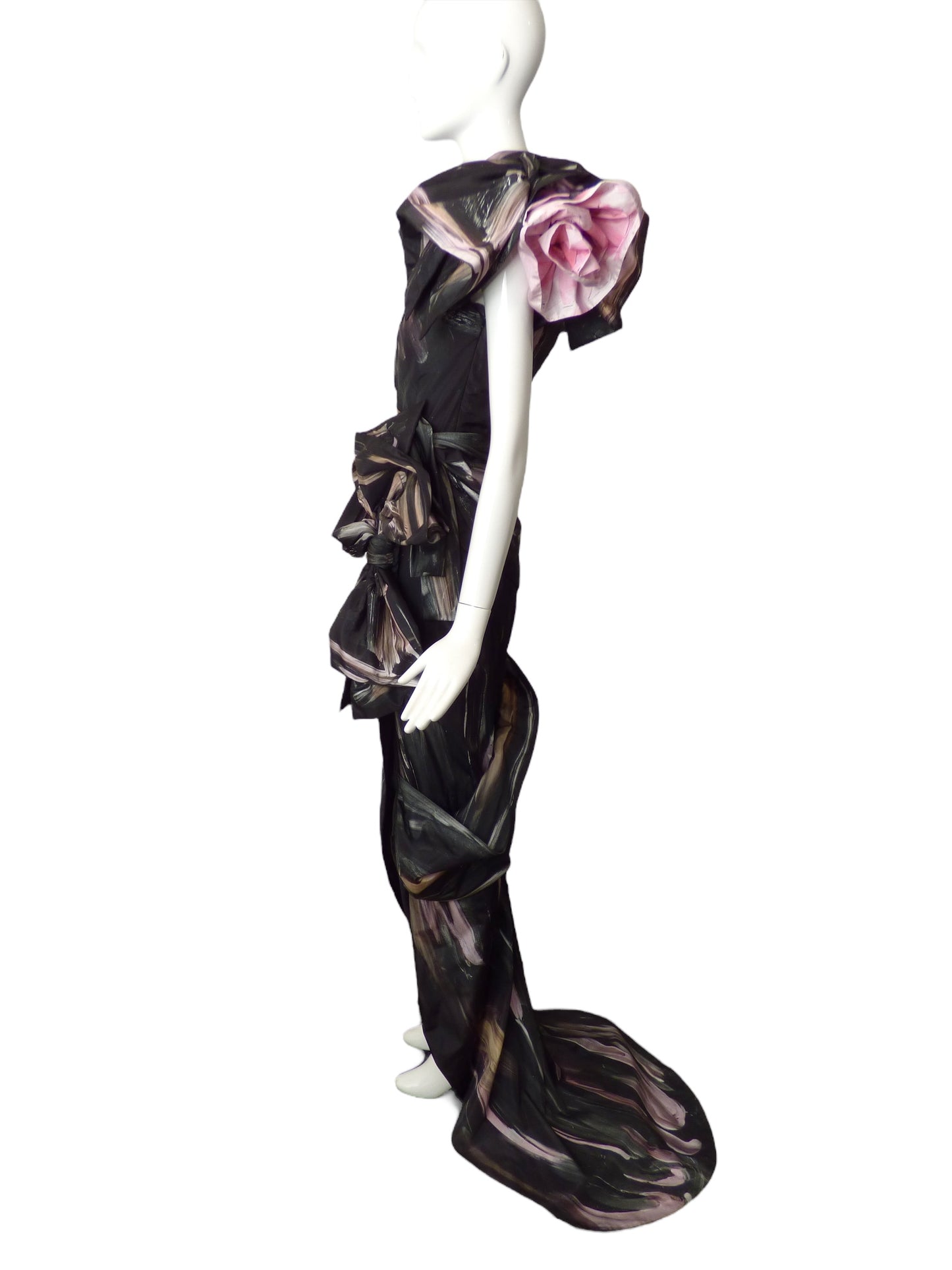 MOSCHINO COUTURE!- NWT 2021 Paint Stroke Evening Gown, Size 6