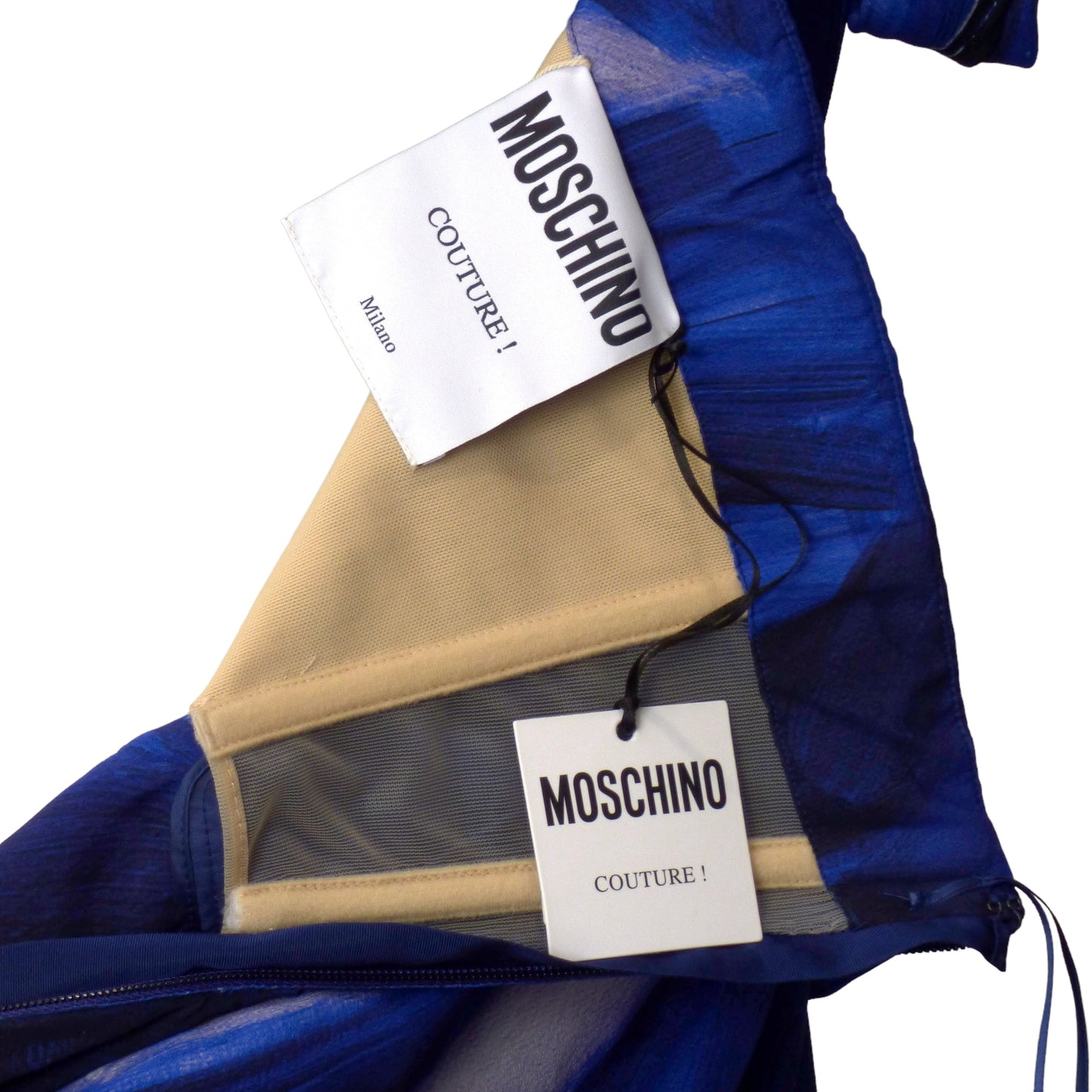 MOSCHINO COUTURE!- NWT 2021 Crepe Painted Print Dress, Size 6