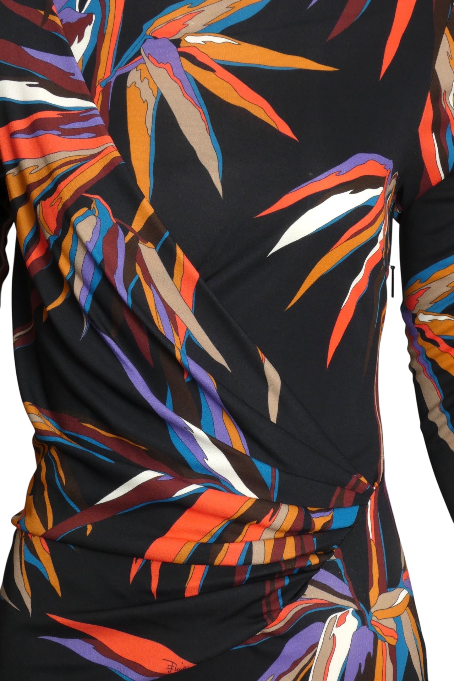 EMILIO PUCCI- 2017 Bamboo Leaf Print Jersey Dress, Size 6