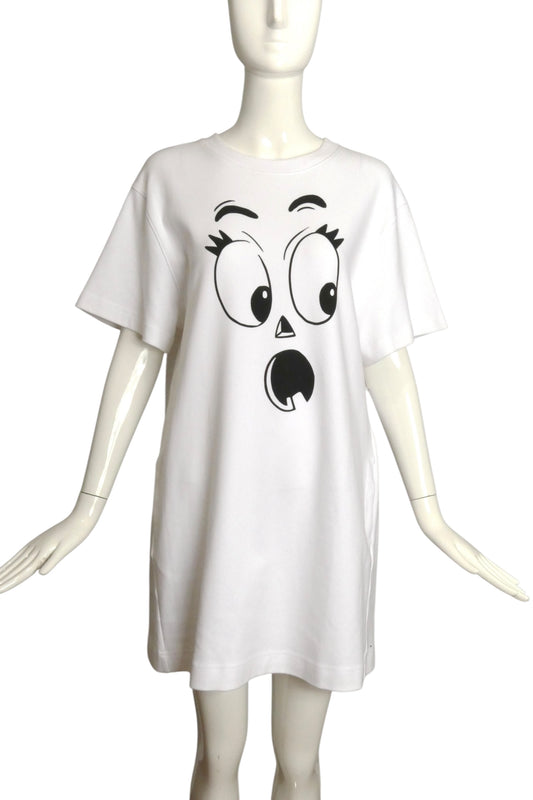 MOSCHINO COUTURE- NWT 2020 White Ghost Dress, Size 8