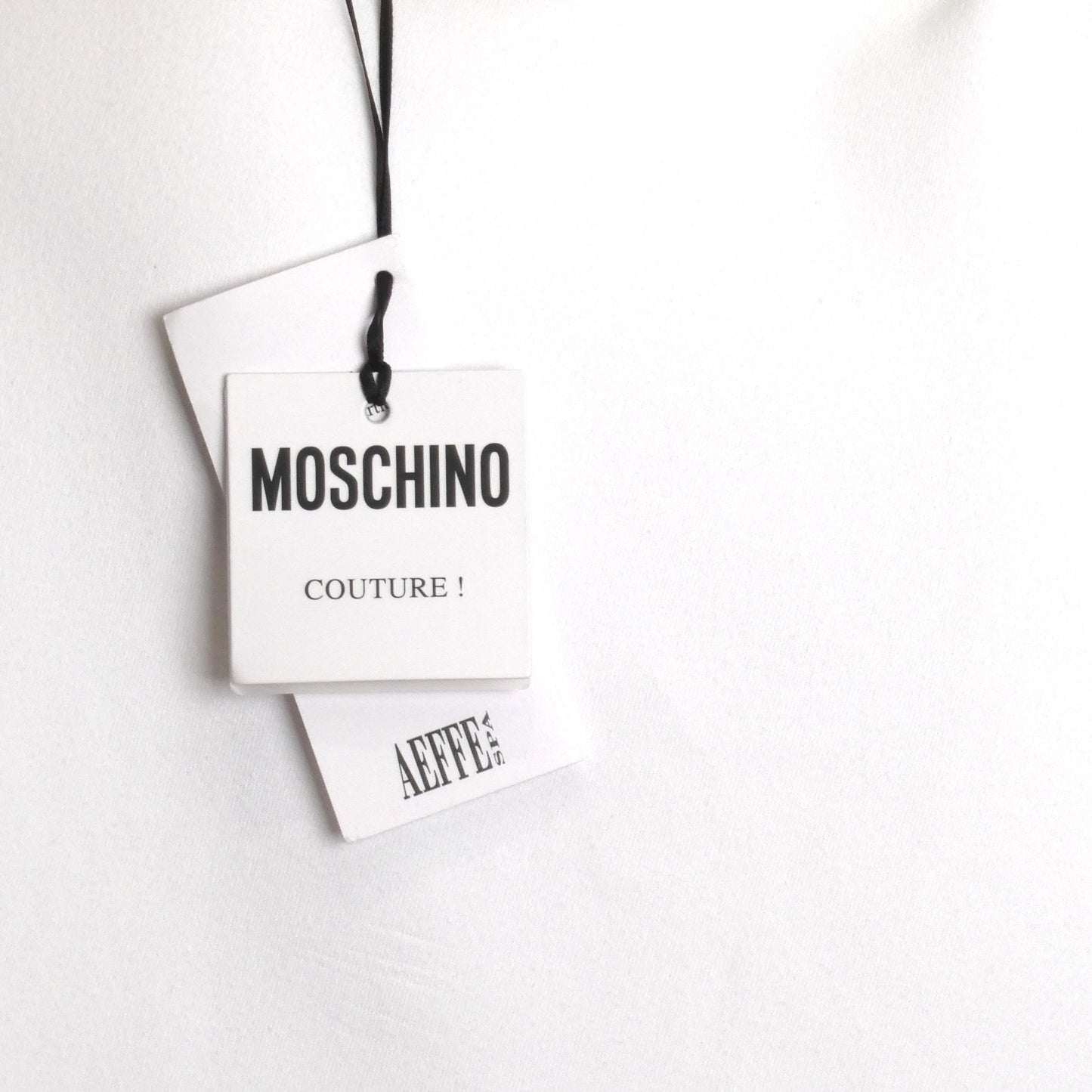 MOSCHINO COUTURE- NWT 2020 White Ghost Dress, Size 8