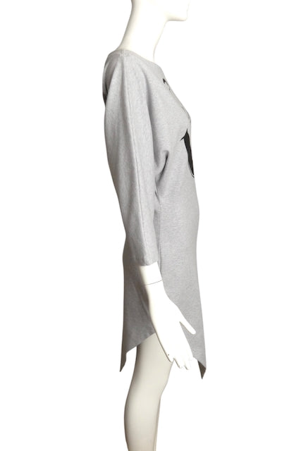 MOSCHINO COUTURE- 2020 Grey Jersey Ghost Dress, Size 6
