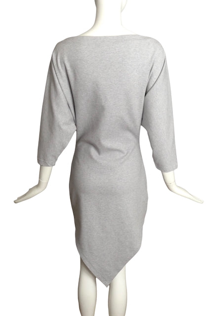 MOSCHINO COUTURE- 2020 Grey Jersey Ghost Dress, Size 6