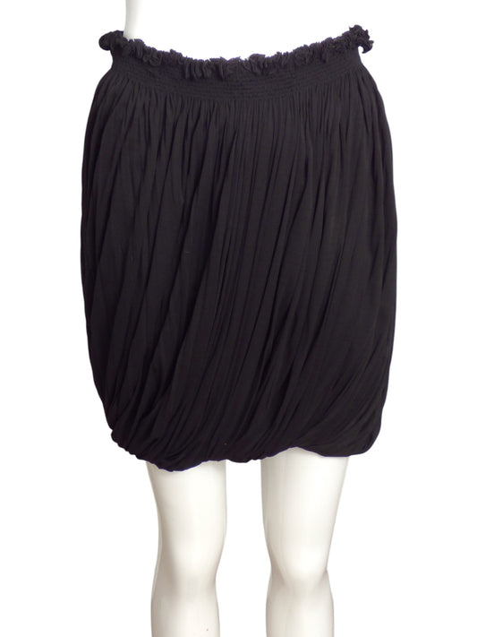 ALAIA- NWT Black Shirred Jersey Skirt, Size 10