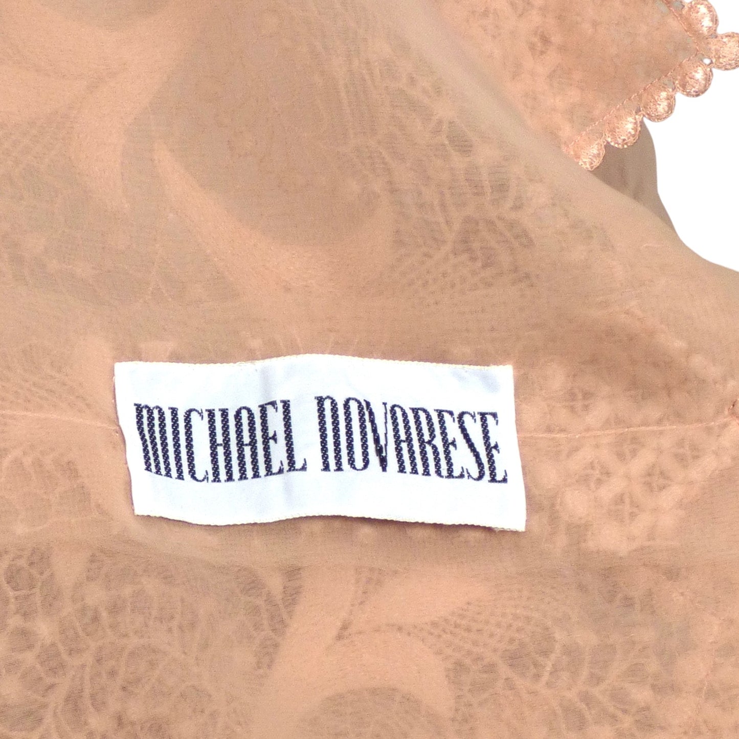 MICHAEL NOVARESE- 1980s Pink Lace Gown & Jacket, Size 6