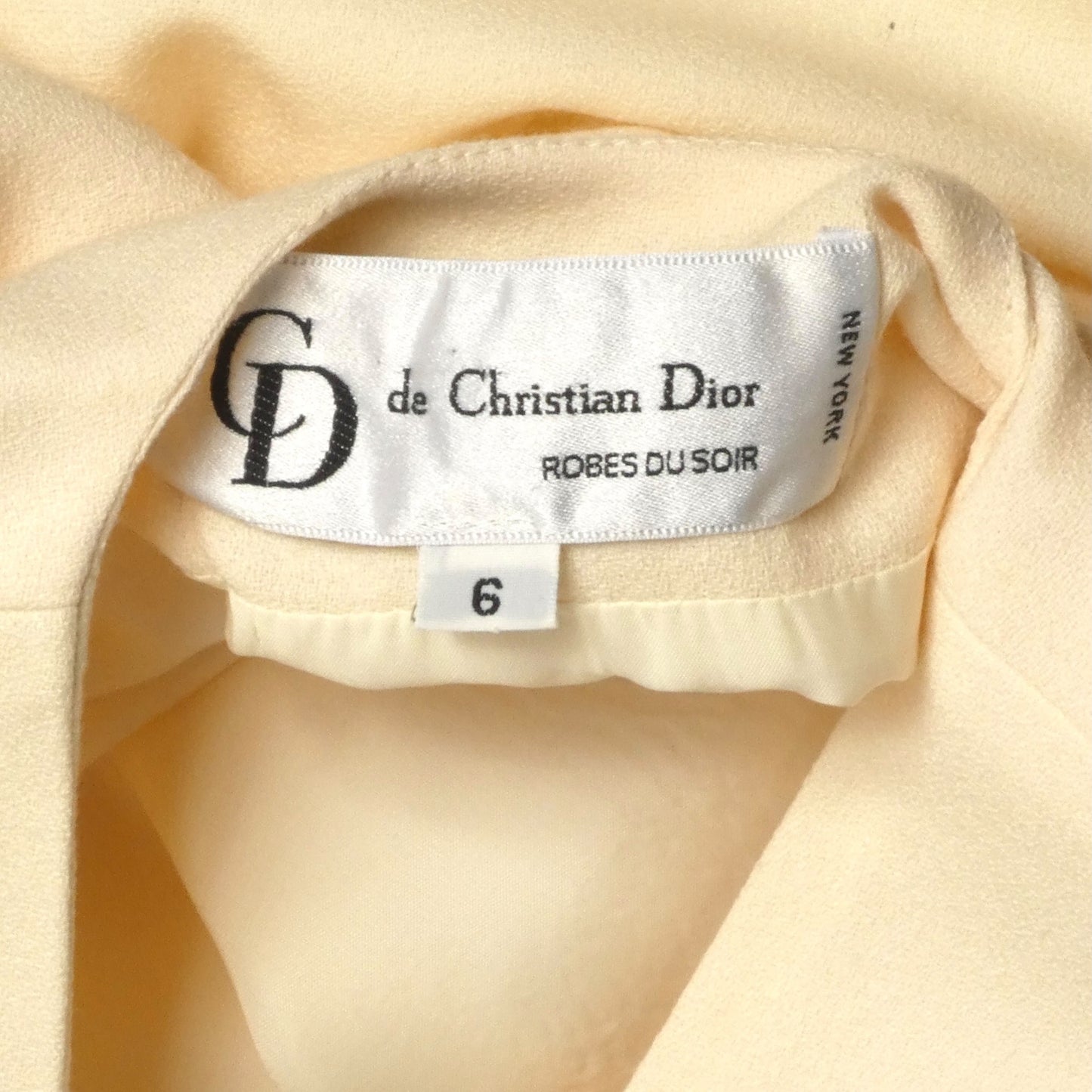 CHRISTIAN DIOR- AS IS 1980s Ivory Wool Dress, Size 6
