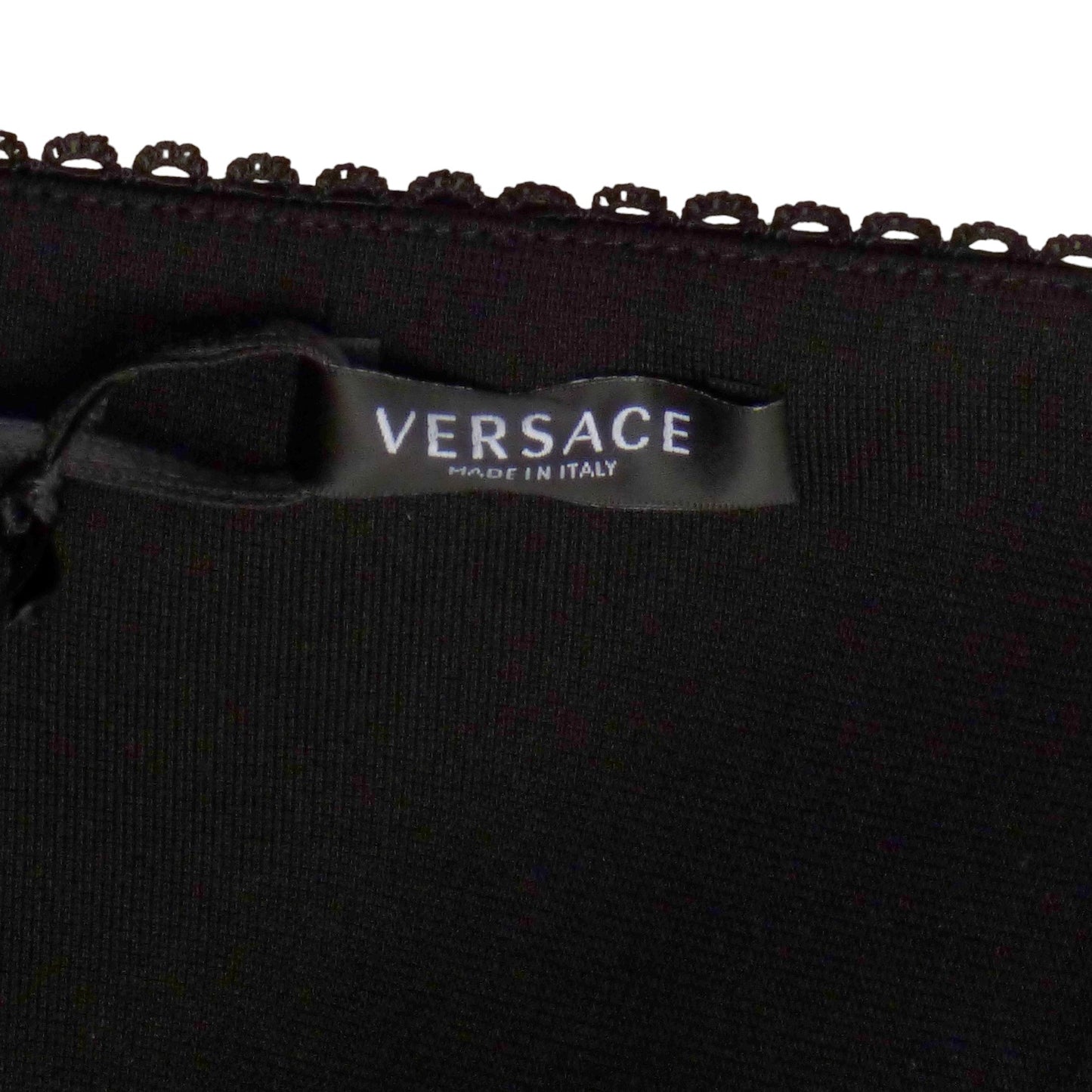 VERSACE- NWT 2024 Silk & Lace Bralette, Size 4