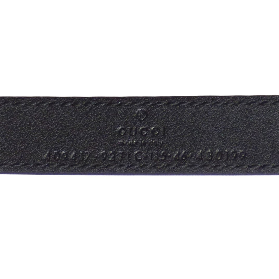 GUCCI- NWT Brown Skinny Supreme Canvas Belt, 115cm