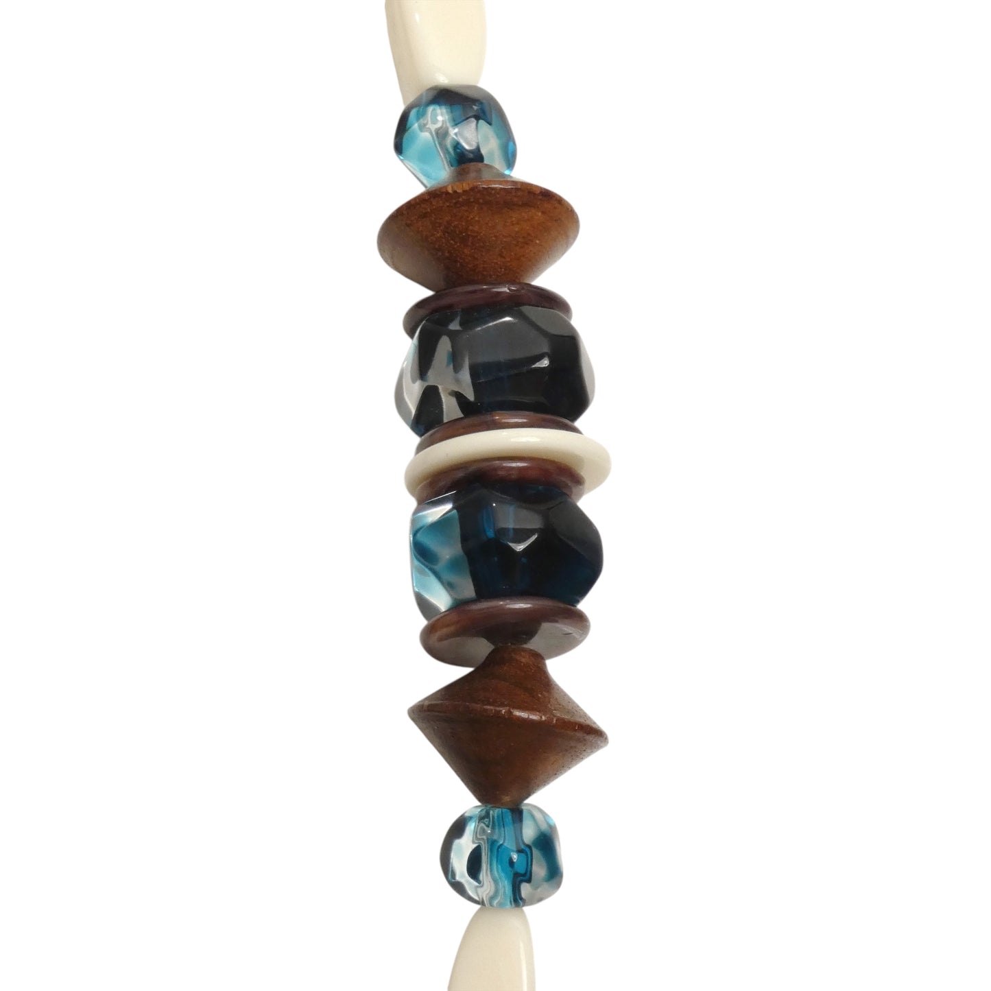 YVES SAINT LAURENT- 1980s Multi Shape Bead Necklace