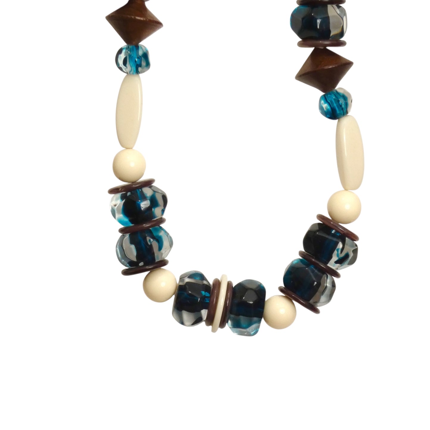 YVES SAINT LAURENT- 1980s Multi Shape Bead Necklace