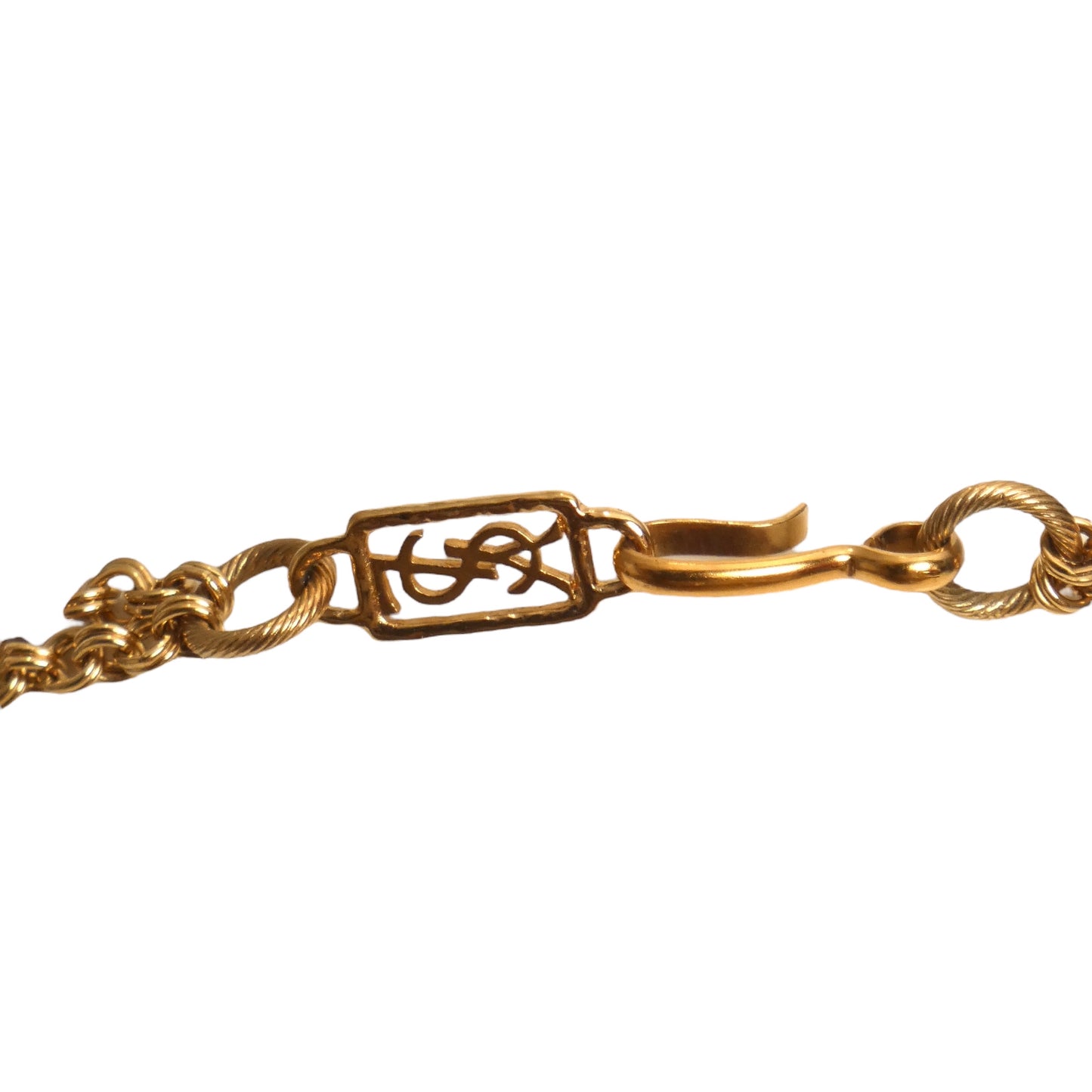 YVES SAINT LAURENT- 1980s Copper Bead, Ring & Tassel Necklace