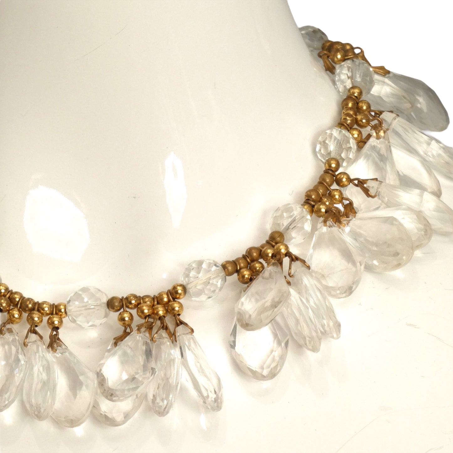 YVES SAINT LAURENT- 1970s Crystal Teardrop Necklace