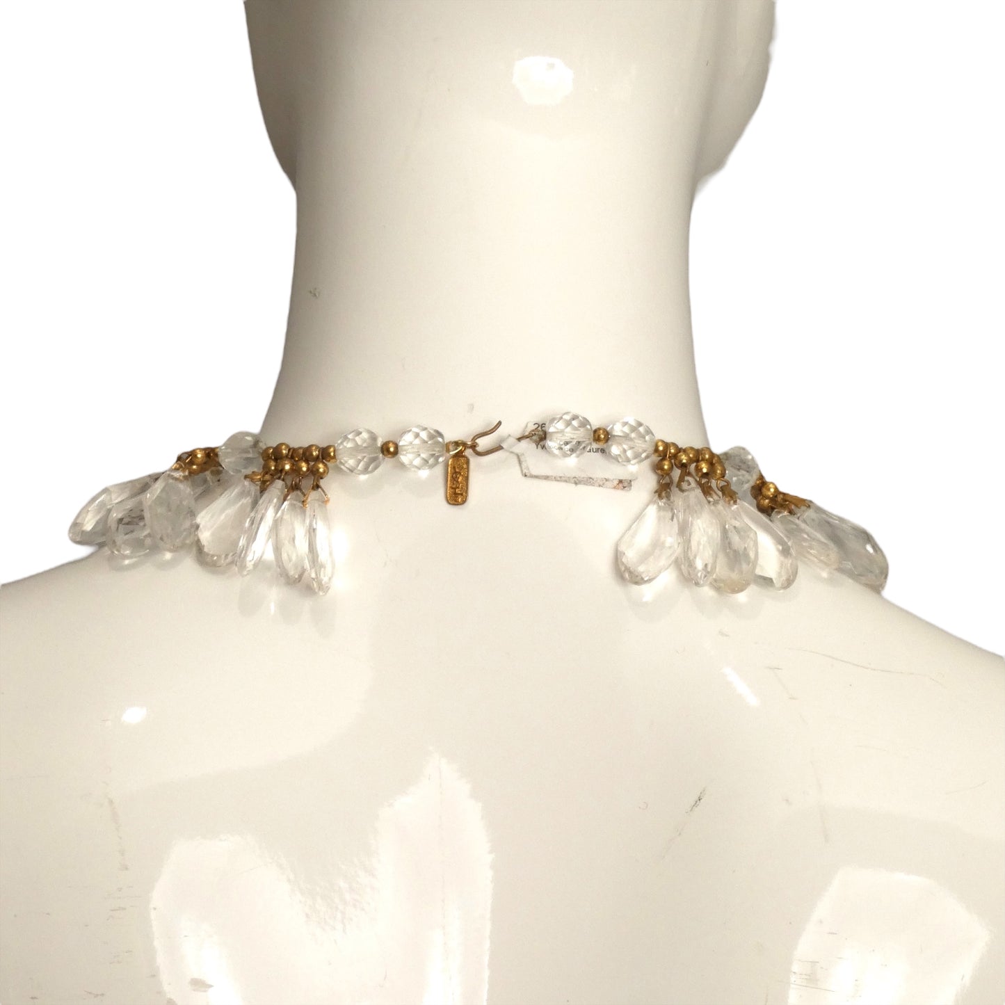 YVES SAINT LAURENT- 1970s Crystal Teardrop Necklace