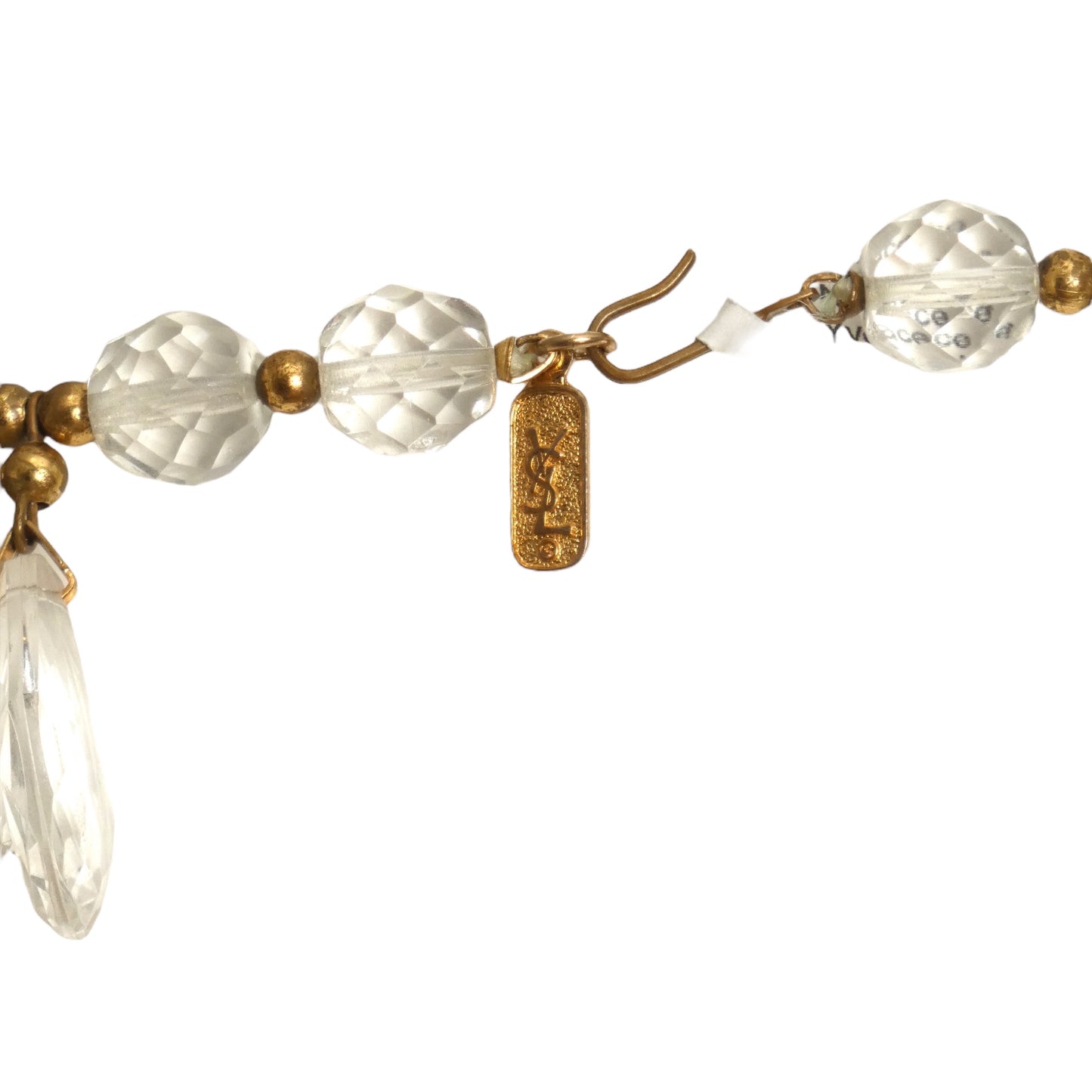 YVES SAINT LAURENT- 1970s Crystal Teardrop Necklace