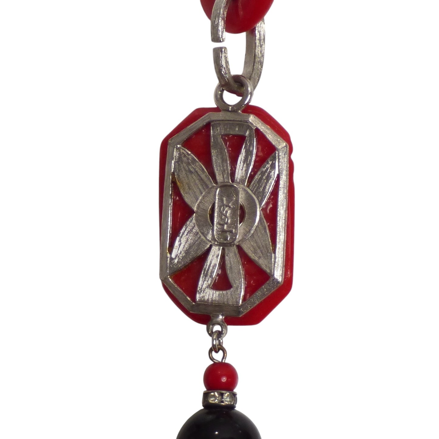 YVES SAINT LAURENT- 1980s Kabuki Mask Pendant Necklace