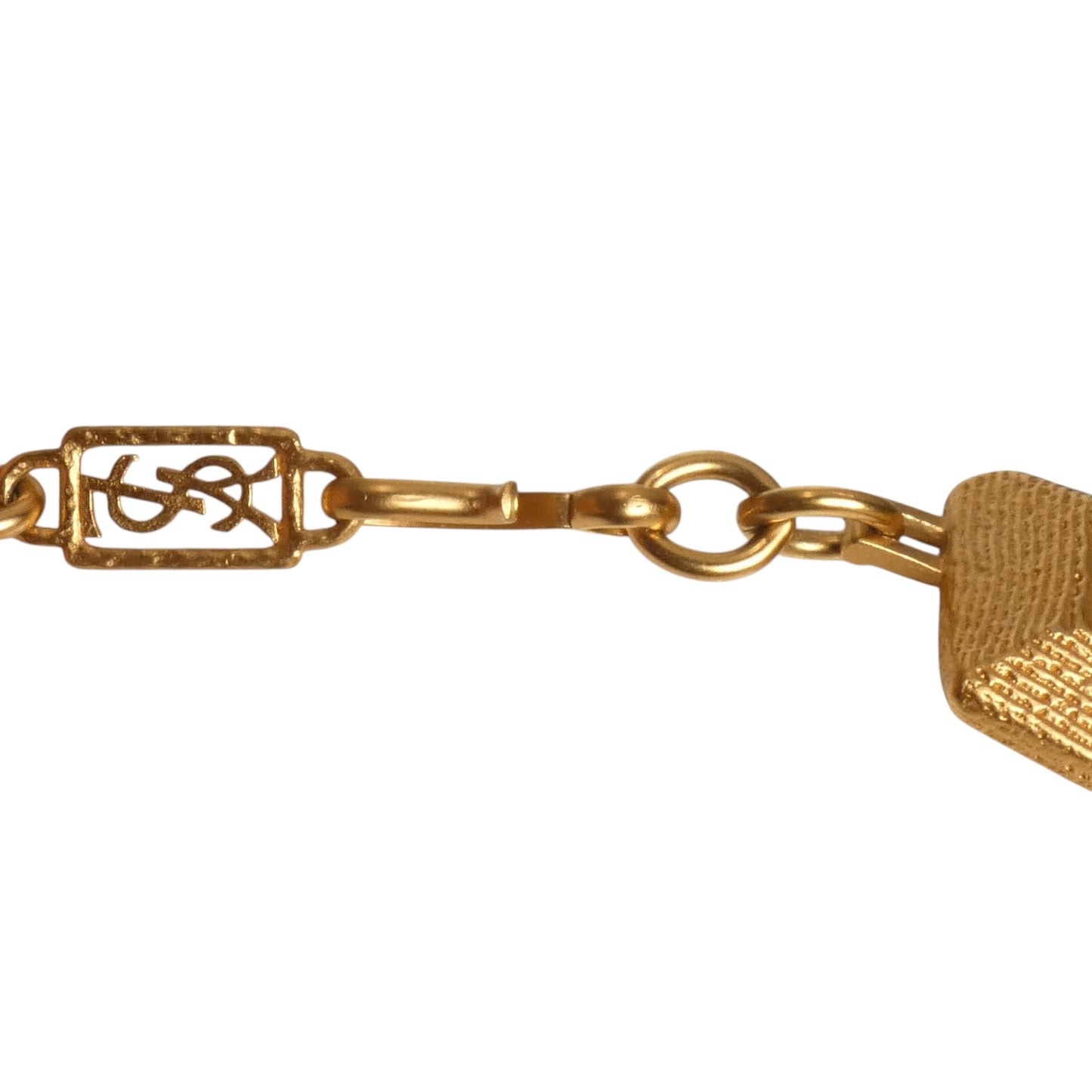 YVES SAINT LAURENT- 1990s Gold Metal Hinged Necklace