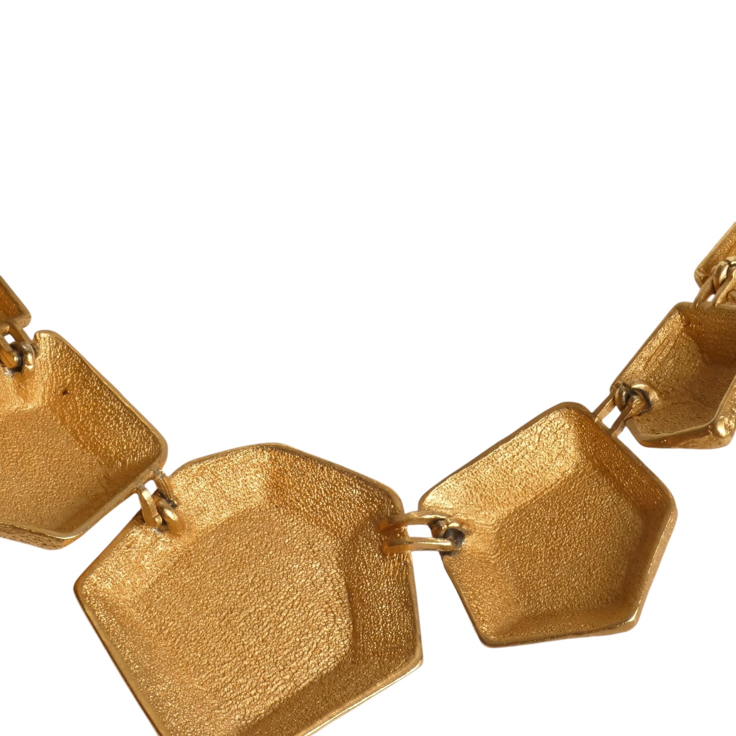 YVES SAINT LAURENT- 1990s Gold Metal Hinged Necklace