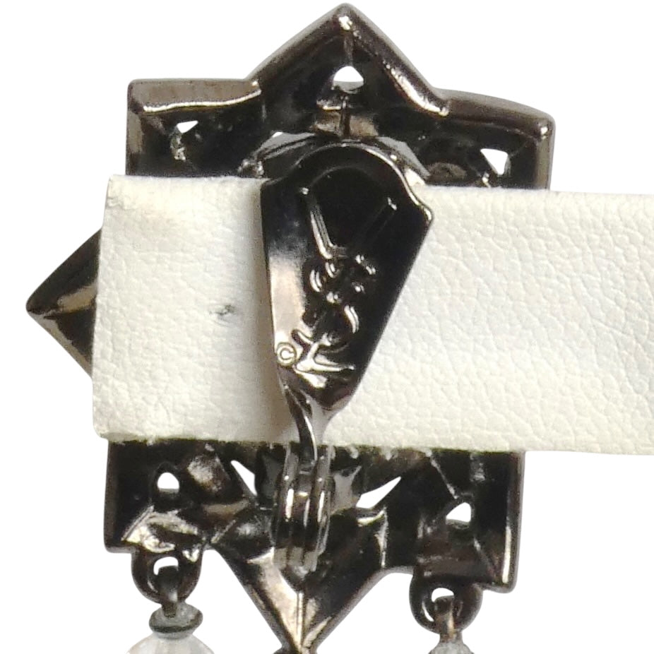 YVES SAINT LAURENT- 1980s 3pc Crystal Necklace/Earring & Brooch Set