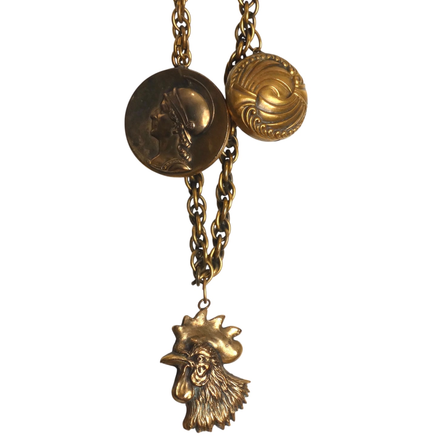 JOSEFF OF HOLLYWOOD- Brass Charm Necklace