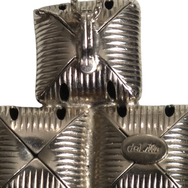 WILLIAM DELILLO- 1970s Silver Metal Pendant Necklace