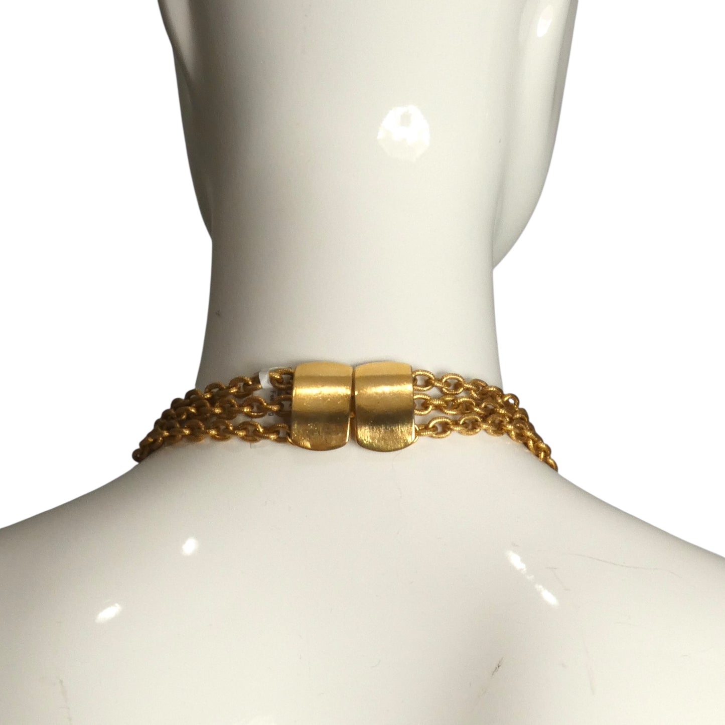 JAY FEINBERG- 1980s Gold 3-Strand Leaf Choker