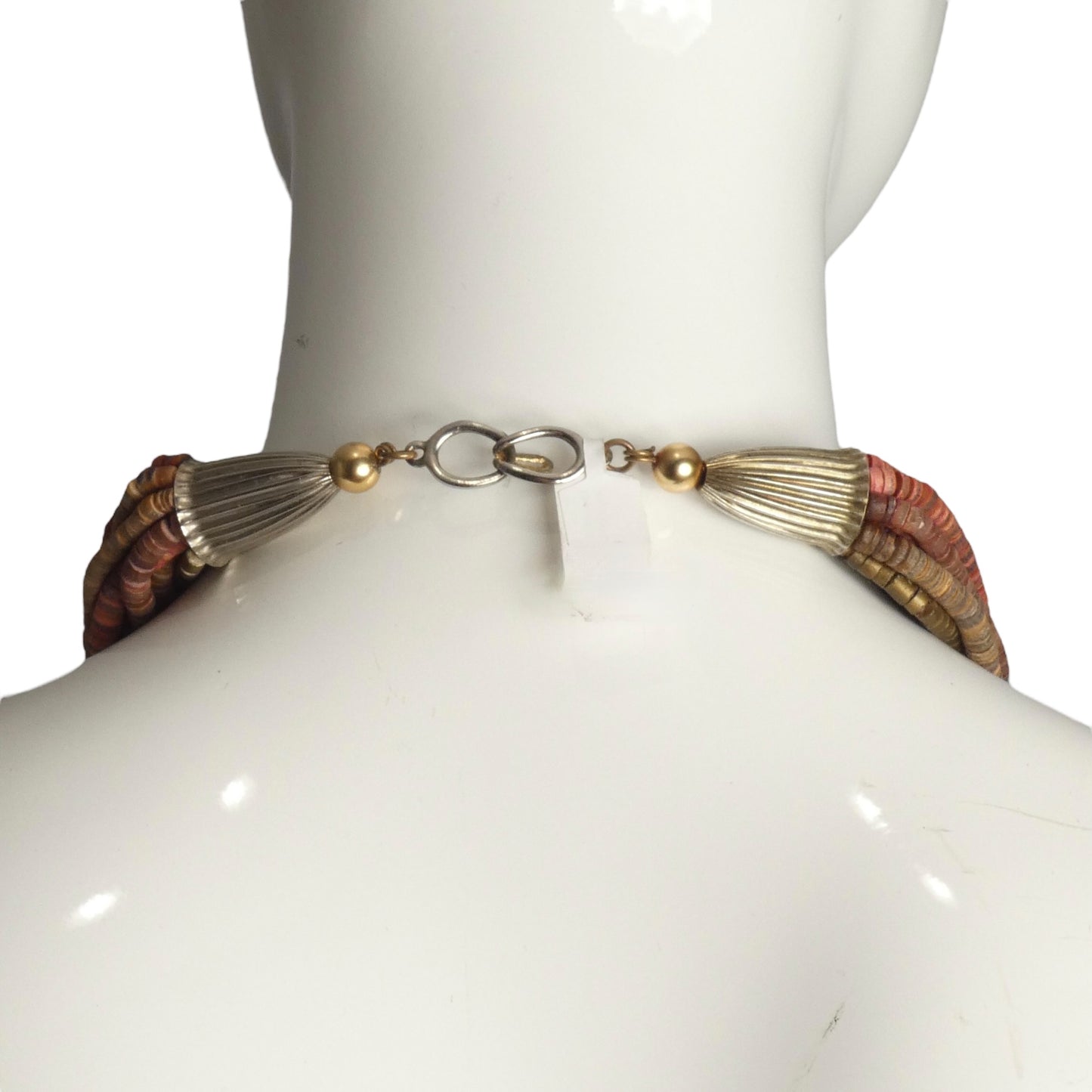 JAY FEINBERG- 1980s Stone & Metal Pendant Necklace
