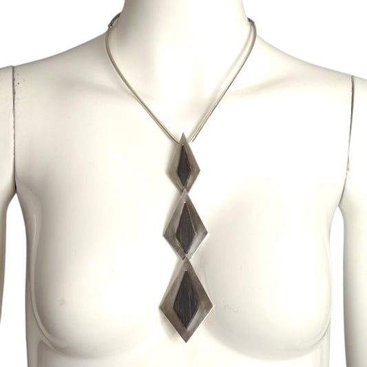 PUIG DORIA- Sterling Drop Pendant Necklace