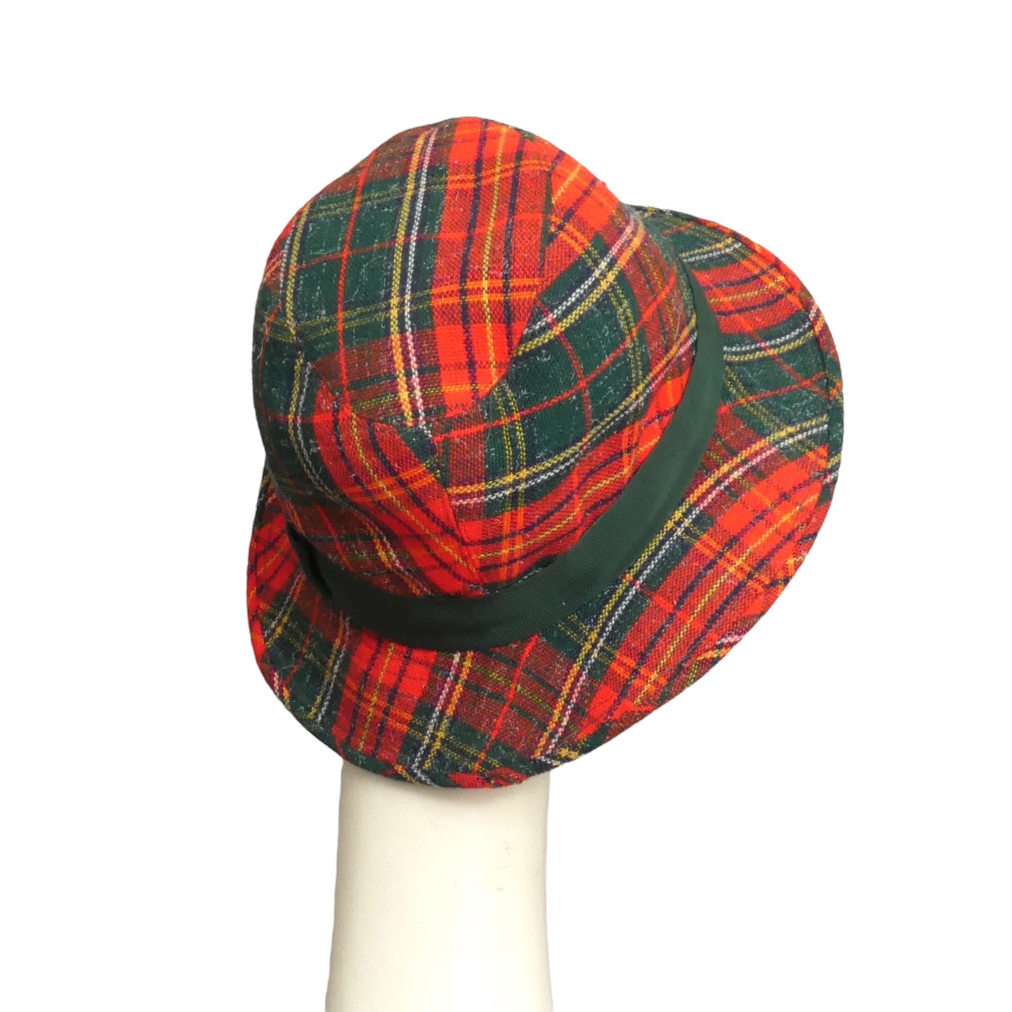 YVES SAINT LAURENT- 1970s Wool Plaid Fedora
