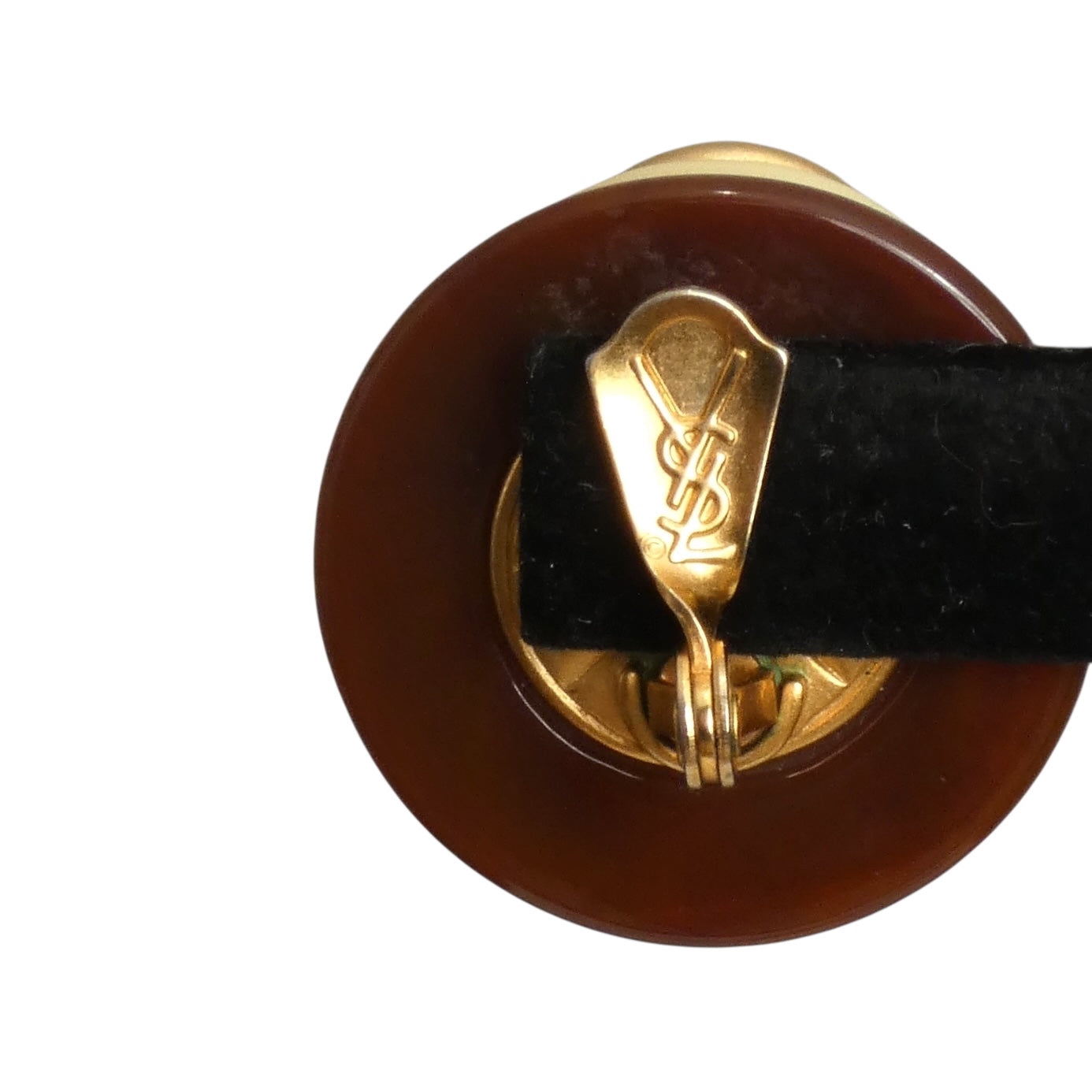 YVES SAINT LAURENT- 1990s Layered Acrylic Button Earrings