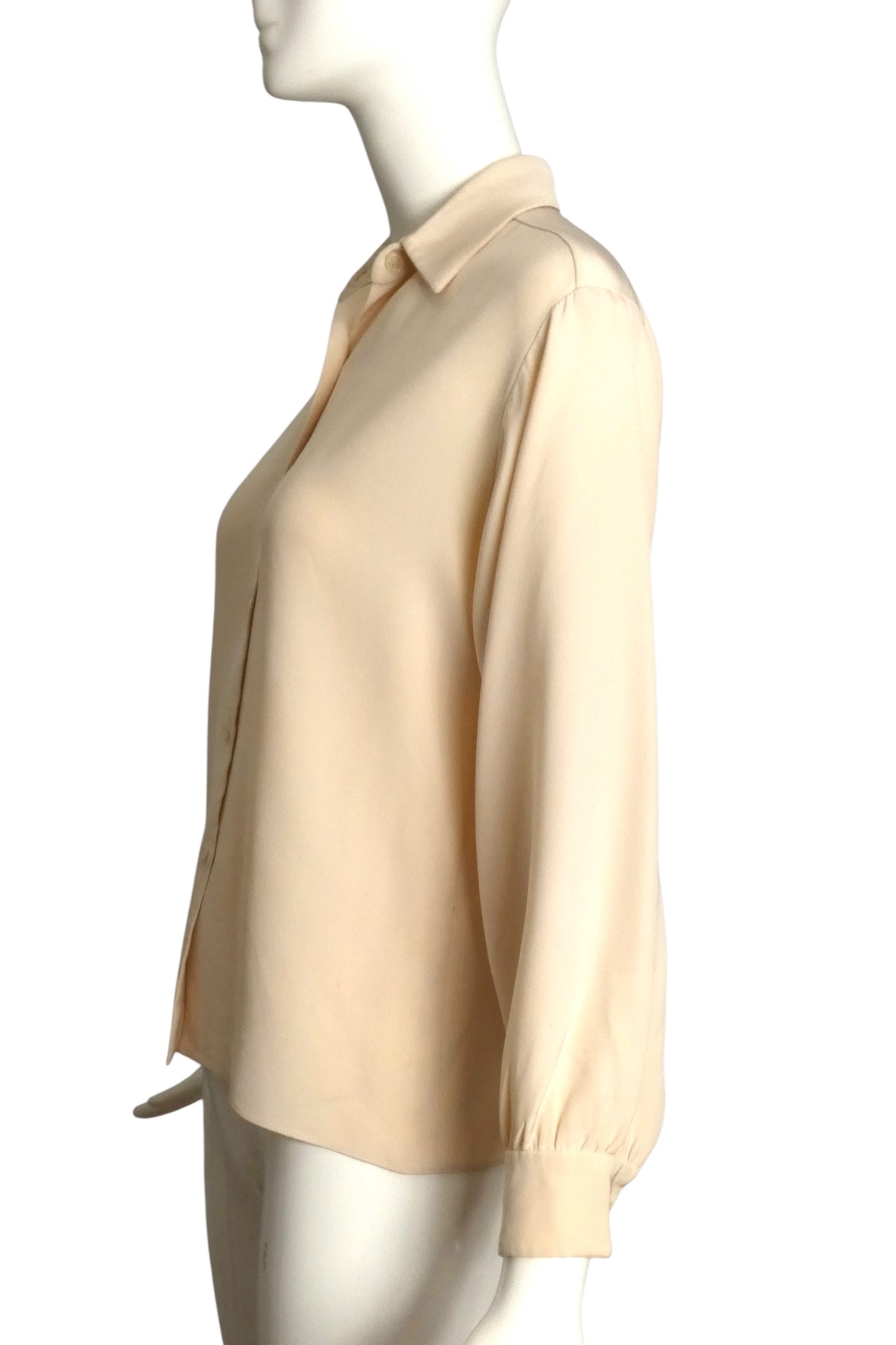 YVES SAINT LAURENT- 1980s Ivory Haute Couture Blouse, Size 6