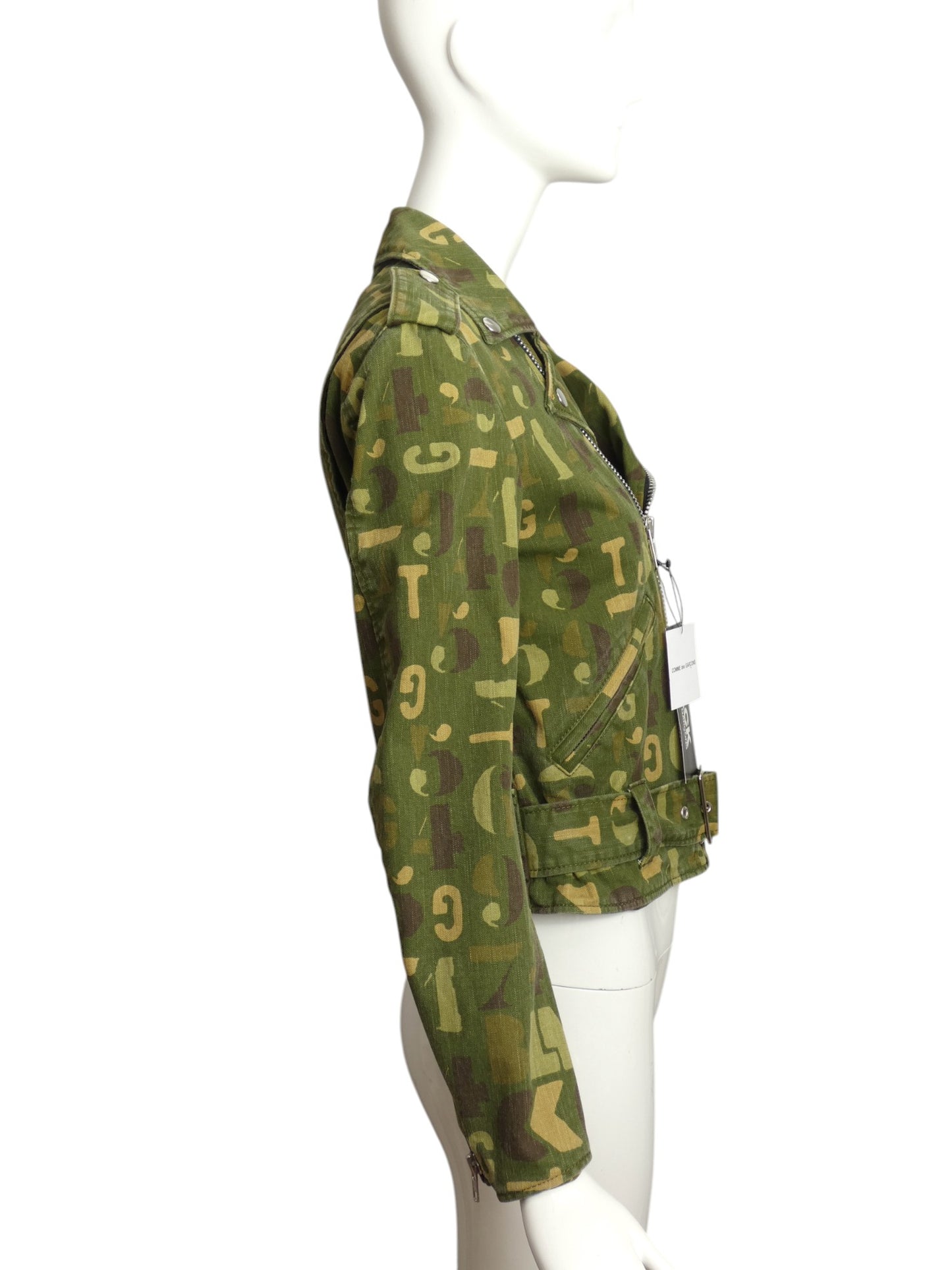 BLACK COMME DES GARCONS- NWT 2014 Camo Moto Jacket, Size 4
